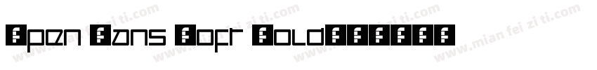Open Sans Soft Bold字体转换
